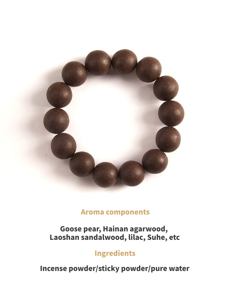 Peaceful Slumber JiangNan · Incense Beads Bracelet · 15MM prayer beads