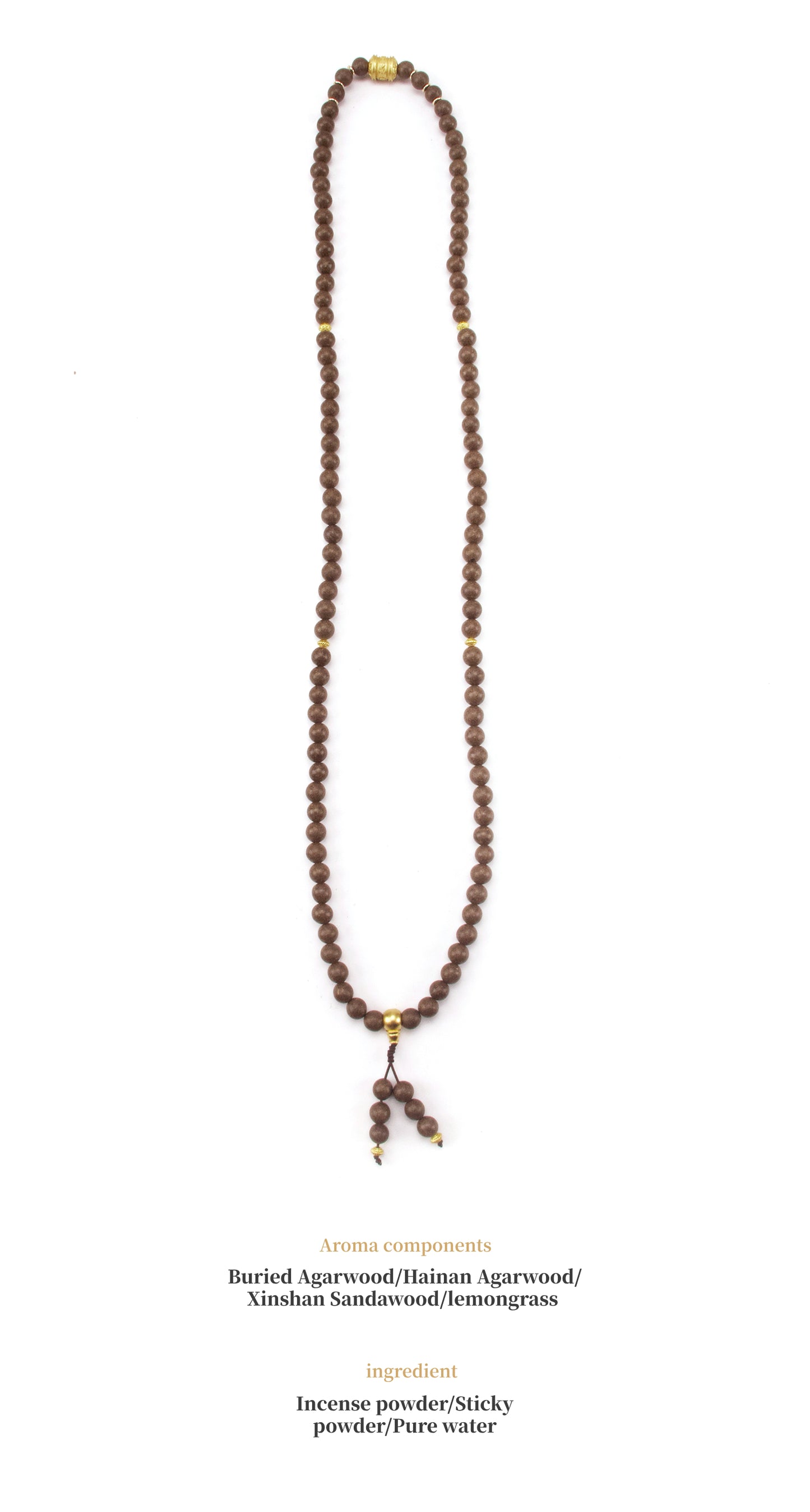 Oud Wood · Incense Beads Bracelet · 108 Seeds